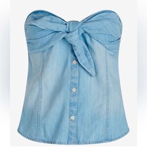 New with tag express denim bow top